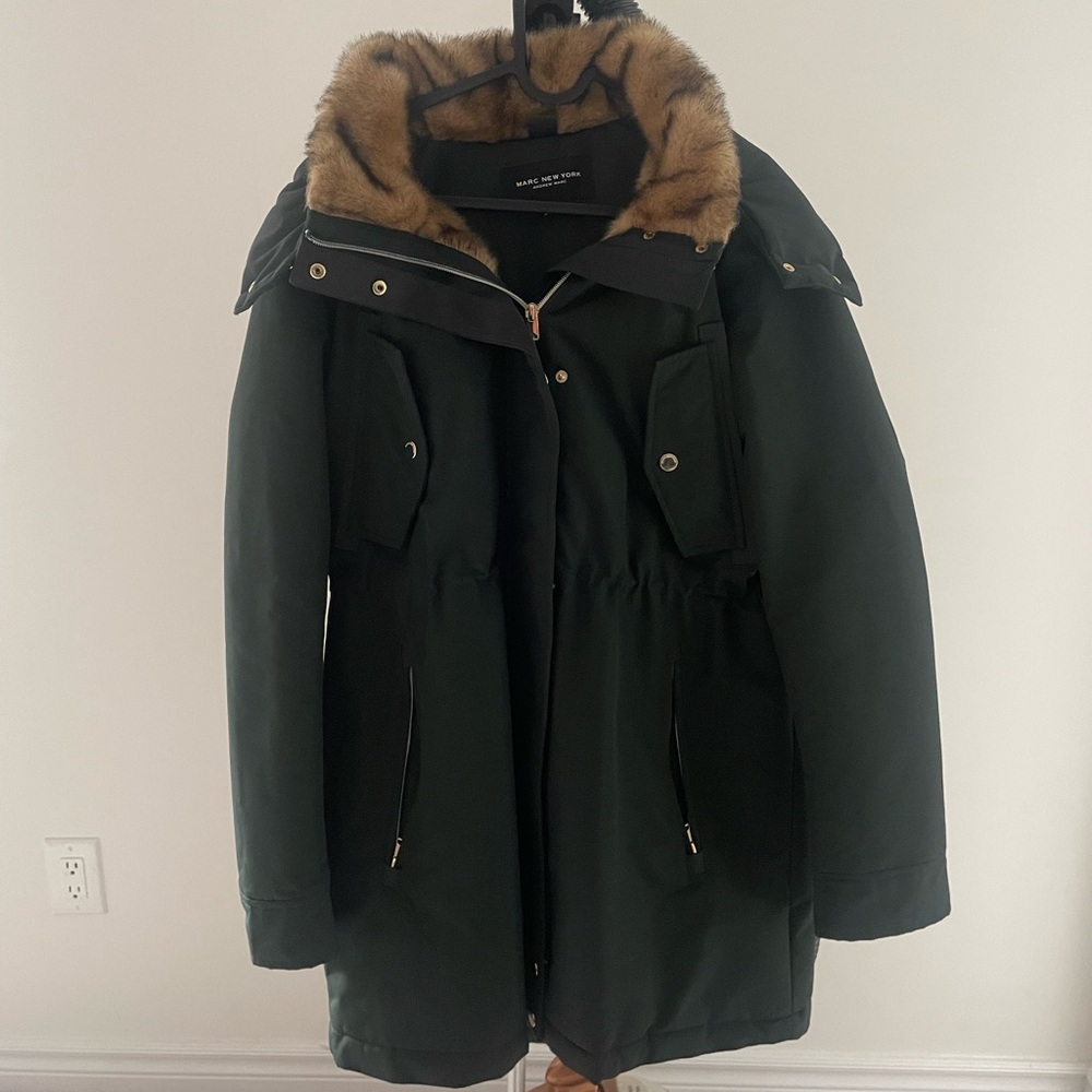 Andrew Marc New York Winter Coat in Emerald Green
